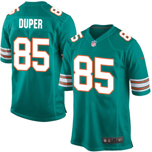 Men's Game Mark Duper Nike Jersey Aqua Green Alternate - #85 NFL Miami Dolphins